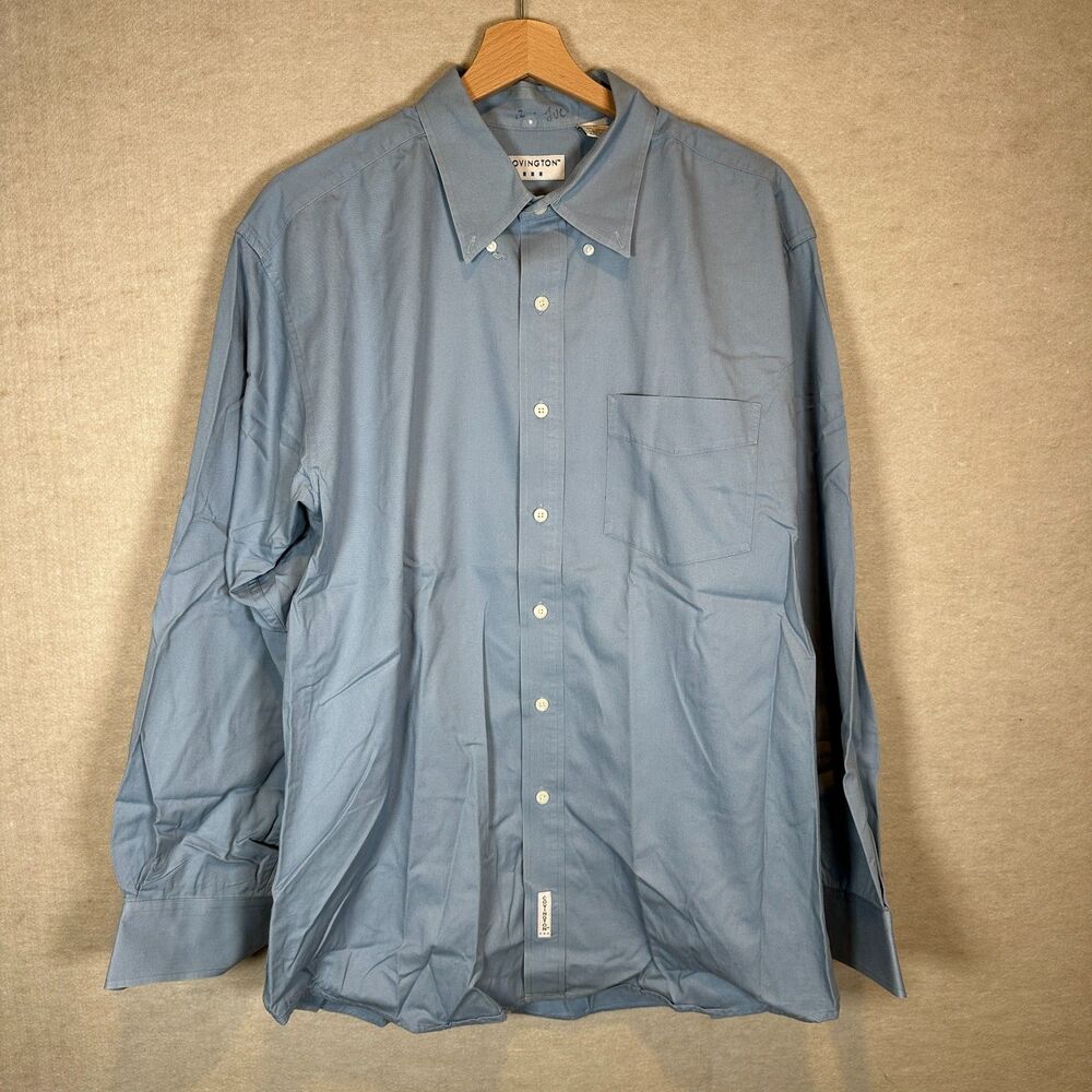 Covington Vintage Light Blue Button Down Shirt Men's M 100% Cotton